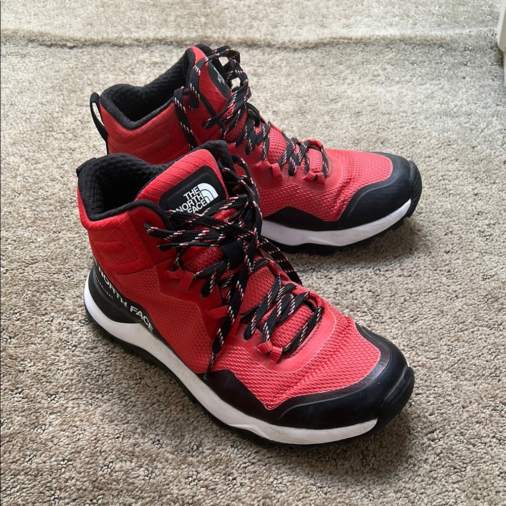 The North Face Coral Red Hiking Shoes